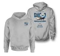 Thumbnail for DHC-3 Otter design on light gray double-side hoodie, double-side print
