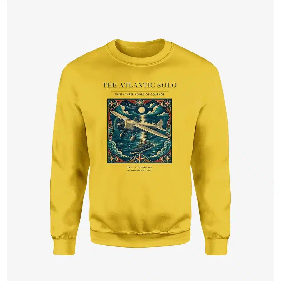 VINTAGE G4018 - The Atlantic Solo - Designed Sweatshirts design on yellow