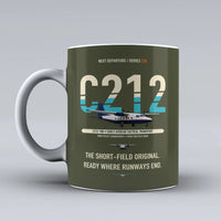 Thumbnail for C-212-100 Aviocar Mug design on green army casa