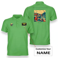 Thumbnail for VINTAGE G4487 - The Vintage Fly-In Breakfast - Double-Side Polo T-Shirt design on lightgreen+name