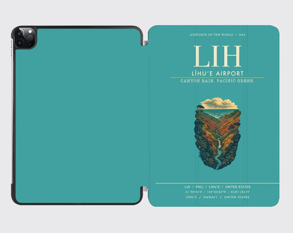 Līhuʻe Airport (LIH) design on turquoise ipad tablet case