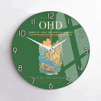 Thumbnail for Ohrid St. Paul the Apostle Airport (OHD) design on green no frame wall clock
