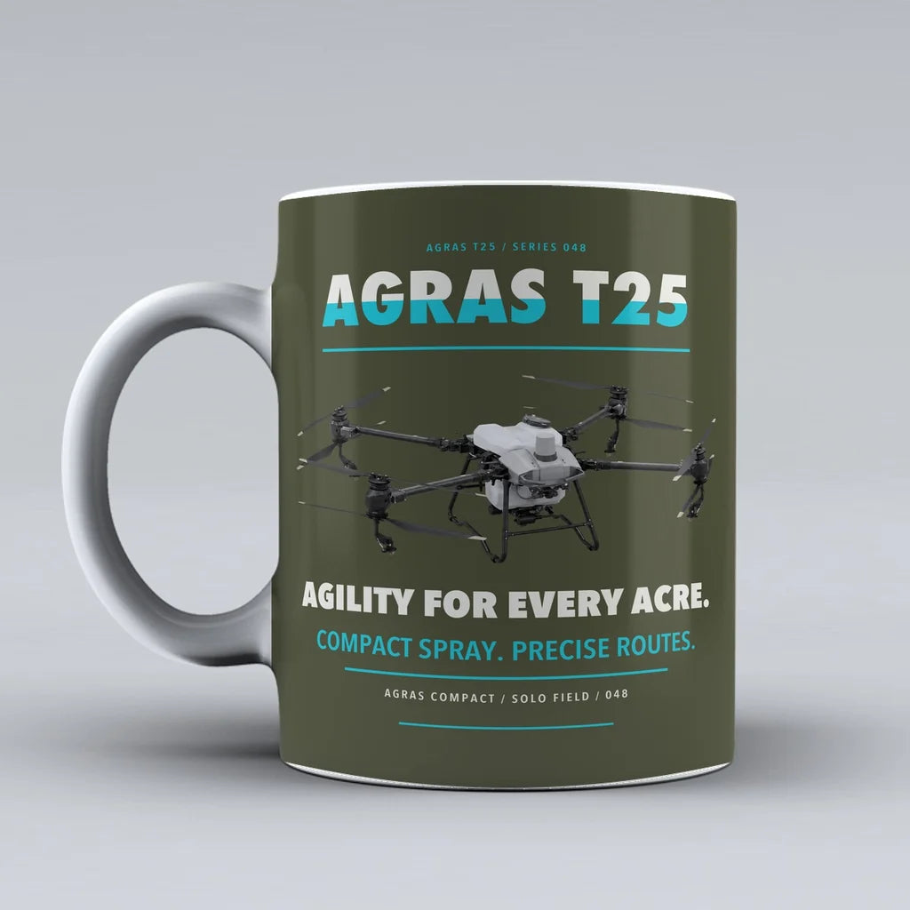 Agras T25 Mug design on green army dji