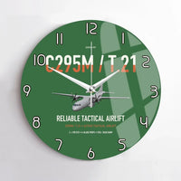 Thumbnail for Airbus C295M T.21 design on green no frame wall clock
