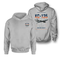 Thumbnail for KC-135 STRATOTANKER design on light gray double-side hoodie, double-side print