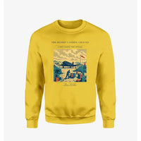 Thumbnail for VINTAGE G4517 - The Desert Landing Ground - Designed Sweatshirts design on yellow
