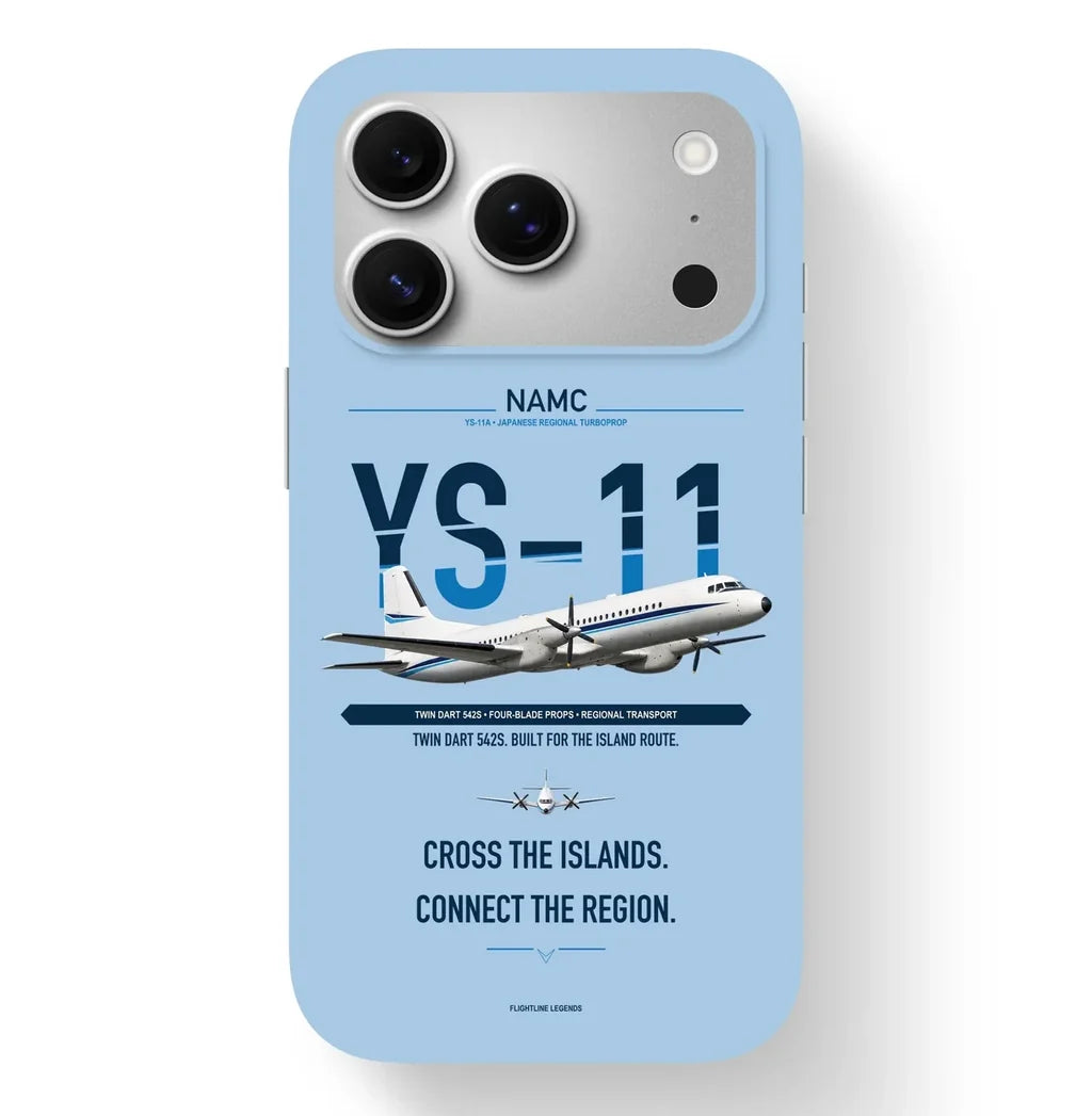 NAMC YS-11A Case design on light blue iphone case