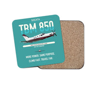 Thumbnail for Socata TBM 850 design on turquoise 1 piece coaster