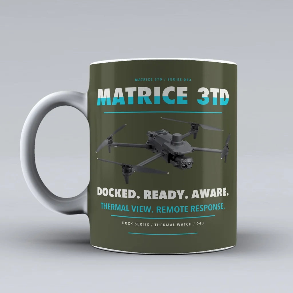 Matrice 3TD Mug design on green army dji