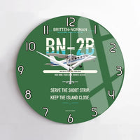 Thumbnail for Britten-Norman BN-2B-26 Islander design on green no frame wall clock