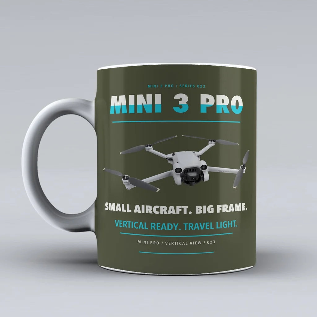 Mini 3 Pro Mug design on green army dji