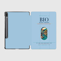 Thumbnail for Bilbao Airport (BIO) design on light blue samsung tablet tablet case