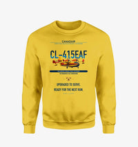 Thumbnail for Canadair CL-415EAF design on yellow sweatshirt