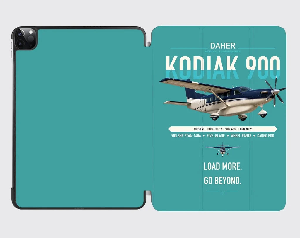 Daher Kodiak 900 design on turquoise ipad tablet case