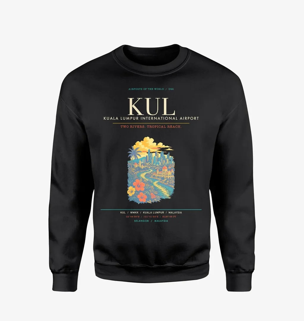 Kuala Lumpur International Airport KUL Sweatshirt - Black