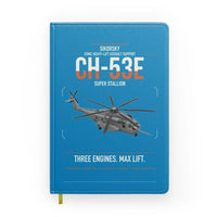 Thumbnail for Sikorsky CH-53E Super Stallion design on turquoise notebook