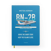 Thumbnail for Britten-Norman BN-2B-26 Islander design on turquoise notebook