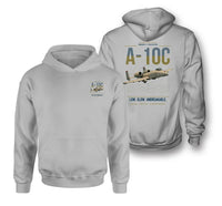 Thumbnail for A-10C Thunderbolt II design on light gray double-side hoodie, double-side print