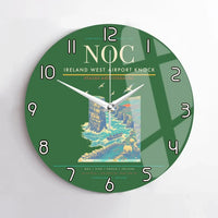 Thumbnail for Ireland West Airport Knock (NOC) design on green no frame wall clock
