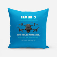 Thumbnail for BRINC LEMUR 2 design on turquoise pillow