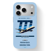 Thumbnail for Boeing 777-200ER design on light blue magsafe iphone case