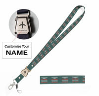 Thumbnail for Flying One Ball seat belt lanyard - dark green with name