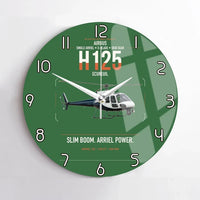Thumbnail for Airbus H125 design on green no frame wall clock