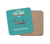 Thumbnail for Boeing Vertol CH-46E Sea Knight design on turquoise 1 piece coaster