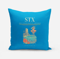 Thumbnail for Henry E. Rohlsen Airport (STX) design on turquoise pillow