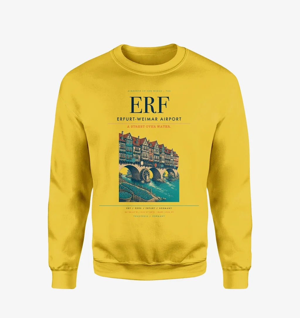 Erfurt-Weimar Airport (ERF) design on yellow sweatshirt