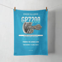Thumbnail for GP7200 design on turquoise towel