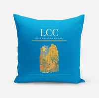 Thumbnail for Lecce Galatina Air Base (LCC) design on turquoise pillow