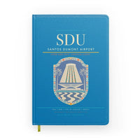 Thumbnail for Santos Dumont Airport (SDU) design on turquoise notebook
