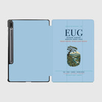 Thumbnail for Eugene Airport Mahlon Sweet Field (EUG) design on light blue samsung tablet tablet case