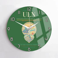 Thumbnail for Chinggis Khaan International Airport (ULN) design on green no frame wall clock