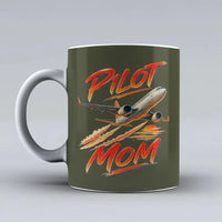 Thumbnail for 613 - Pilot Mom - Mug design on green army signal