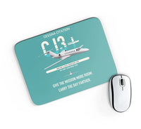 Thumbnail for Cessna Citation CJ3+ design on turquoise rectangle mouse pad