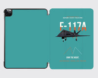 Thumbnail for F-117A Nighthawk Own The Night design on turquoise ipad tablet case