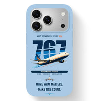 Thumbnail for Boeing 767-300F design on light blue magsafe iphone case