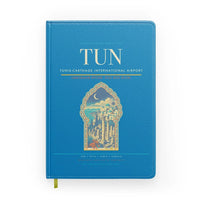 Thumbnail for Tunis-Carthage International Airport (TUN) design on turquoise notebook