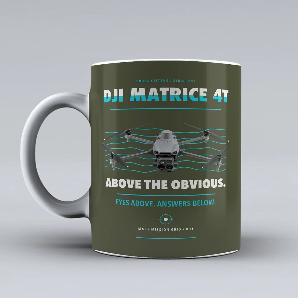 Matrice 4T Mug design on green army dji