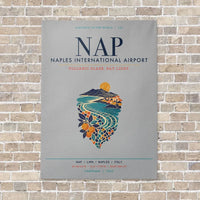 Thumbnail for Naples International Airport NAP vertical canvas print - no frame - light gray background