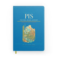 Thumbnail for Poitiers–Biard Airport (PIS) design on turquoise notebook