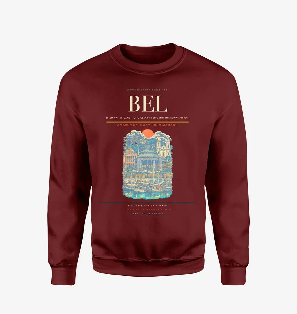 Belem Val de Cans - Julio Cezar Ribeiro International Airport BEL Sweatshirt - Wine Red