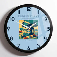 Thumbnail for VINTAGE G4267 - The Wheel Well Nap - Designed Wall Clocks design on lightblue framed
