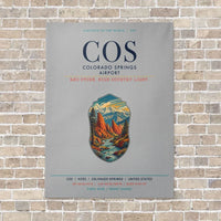 Thumbnail for Colorado Springs Airport COS vertical canvas print - no frame - light gray background