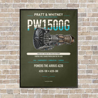 Thumbnail for PW1500G vertical canvas print - framed - green army background