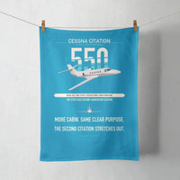 Thumbnail for Cessna Citation 550 - Citation II design on turquoise towel