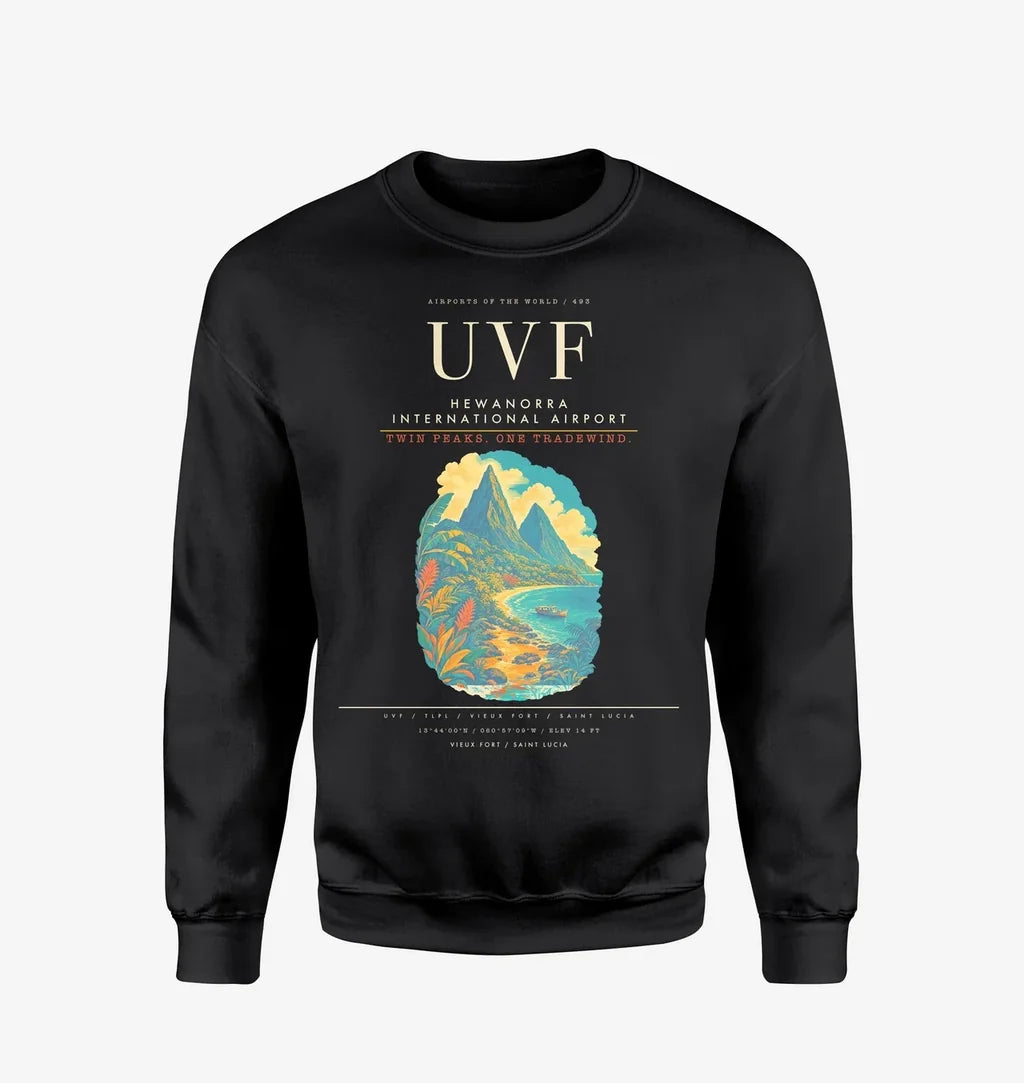 Hewanorra International Airport UVF Sweatshirt - Black