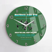 Thumbnail for DJI Matrice 350 RTK design on green no frame wall clock